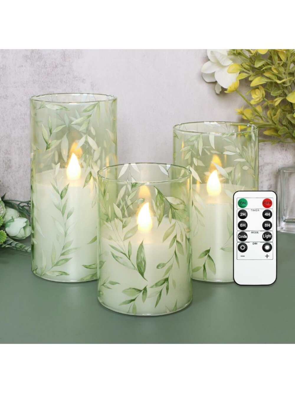 Elegant Flameless Glass Candles with Remote & Timer - Perfect for Home Decor